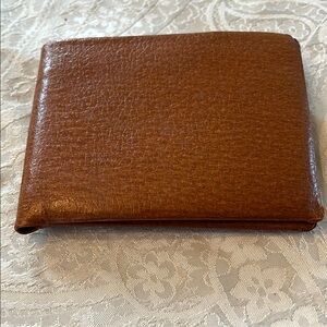Classic Brown Terry Pigskin Leather Wallet Like new in EUC!